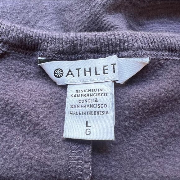 Athleta size L Cozy Purple LUXE Crew Neck Long Sleeve Athleisure Sweatshirt - Picture 2 of 13